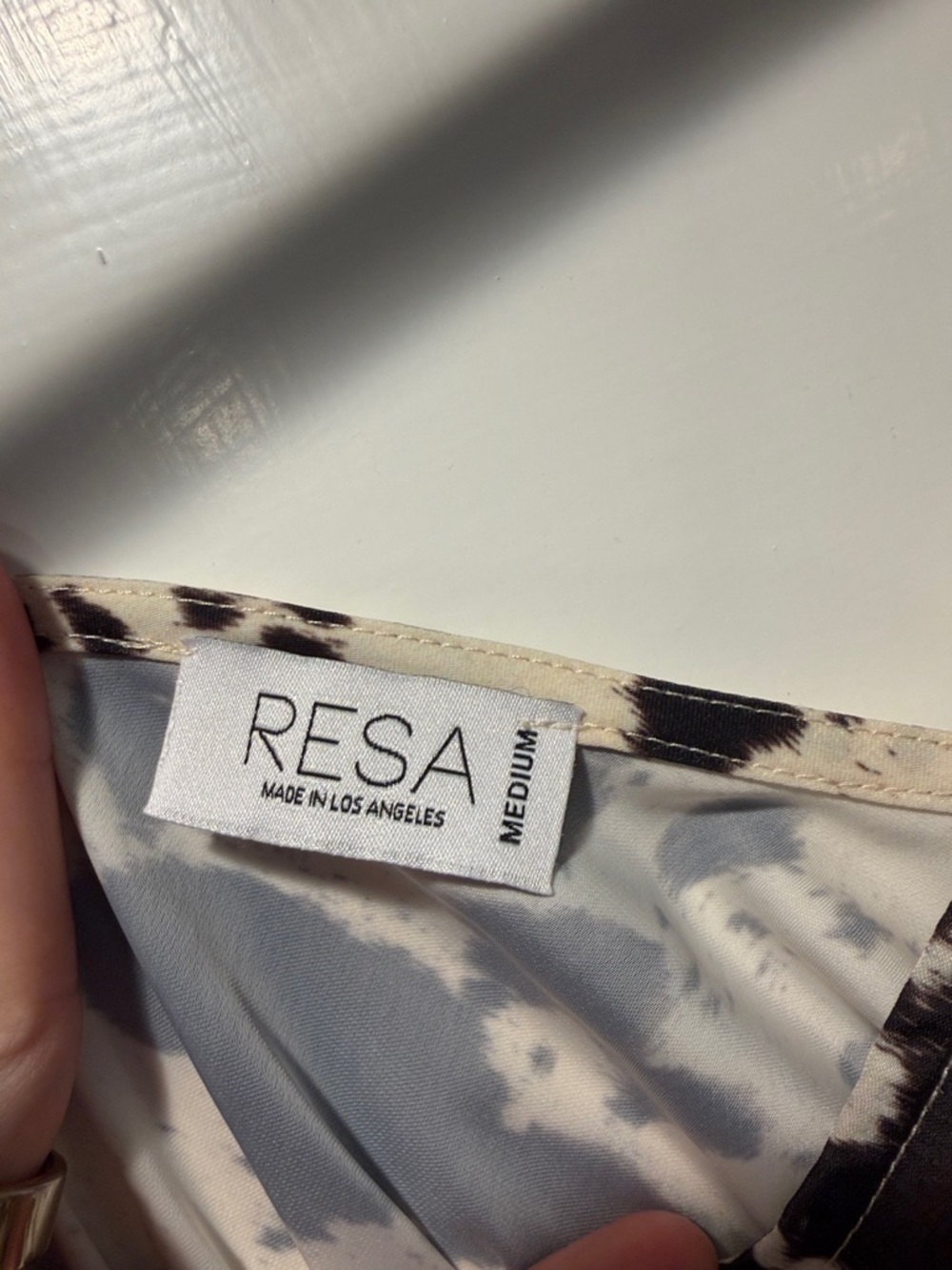 RESA Black and White Spatter Maxi Slip Dress - Picture 2 of 5